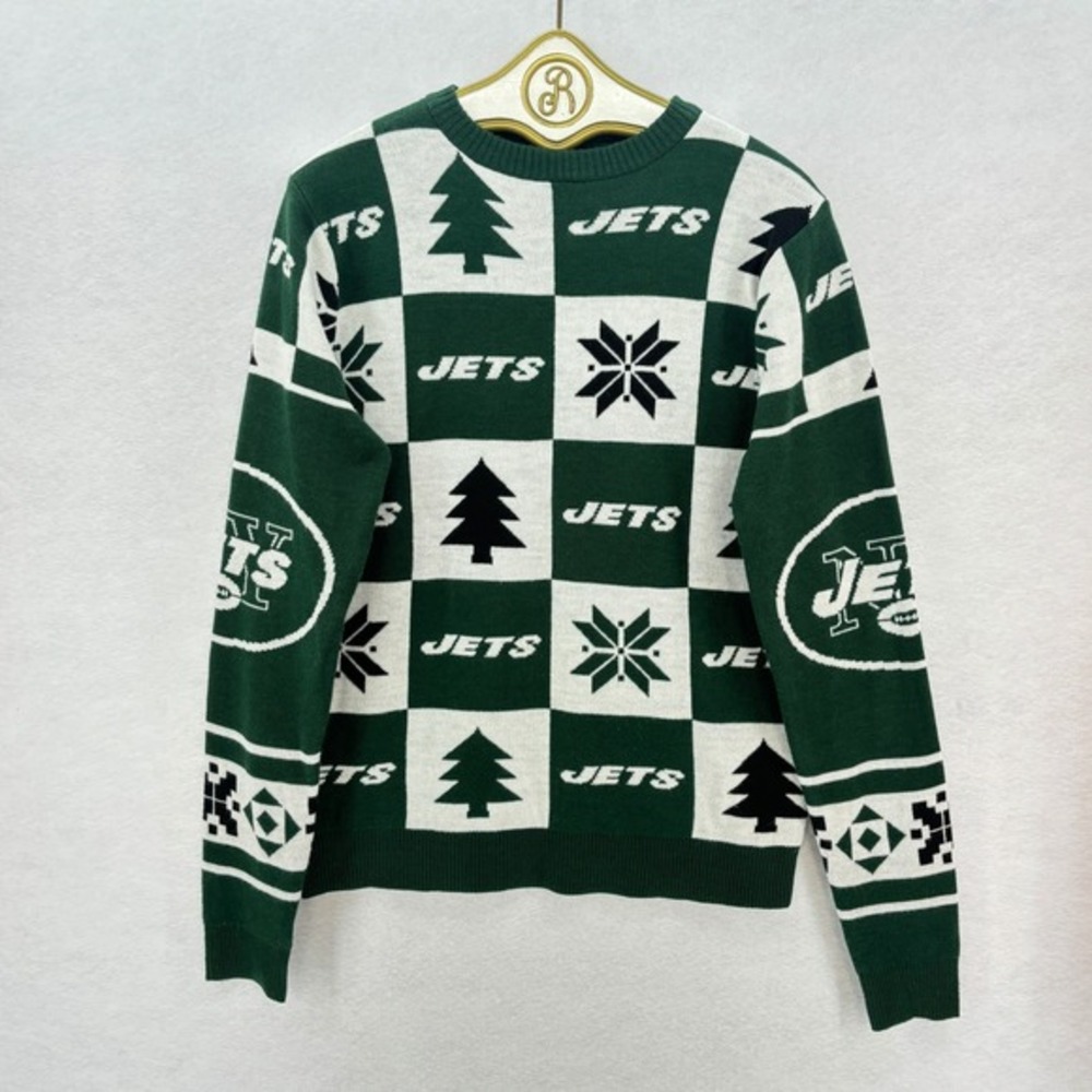 New York Jets Holiday Gift Set - NFL Sweater, Tie & Socks | Christmas Fan Bundle - Picture 3 of 16